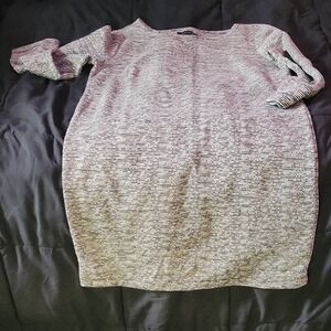 Chic Black and White Knit Dress